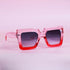 Candy Red Color Block Sunglasses